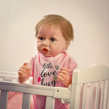 Bebe Reborn Dukke 22 Inches Nyfødte Søde Vågen Genfødsel Amerikanske Baby Dukke Silikone Gave til Mor Børn Legekammerat