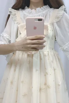 Sommeren 2020 ny stil i Japansk stil sød blød søster pige gave Lolita chiffon ride kortærmet skjorte