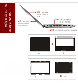Bærbar Sticker Skin Decals kulfiber Dækslet Protektor for Lenovo ThinkPad X390 Yoga 13,3-tommer
