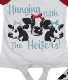 2019 hot salg hængende med kvie dyreprint børnetøj pige indstille mode personlighed stil