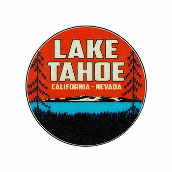 Lake Tahoe i Californien Bil Mærkat Vinyl Auto Tilbehør Bil Vindue Bil Styling Decal PVC 13x13cm Dække Ridser Vandtæt