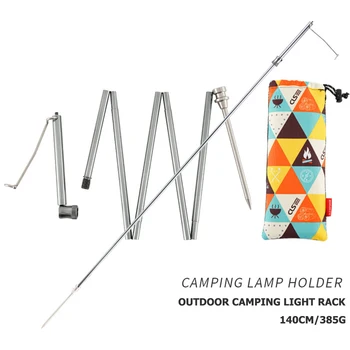 Udendørs Lampe Pole Aluminium Bærbare Folde Vandring Camping Lys Står Indehaveren, Der Rejser Nem At Bære Bærbare Dele