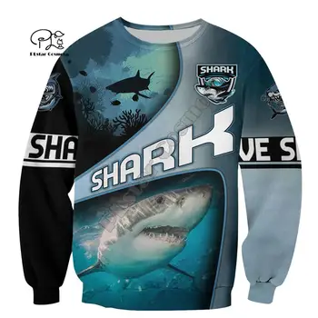 PLstar Kosmos 3DPrint Elsker Shark Dyr Ocean Harajuku Streetwear Unisex Sjove Zip Hoodies/Sweatshirt/Jakke i Høj Kvalitet-a3