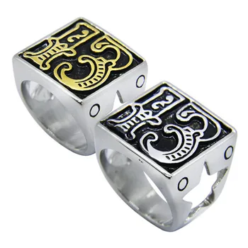1pc Nye Design Heldige Nummer 13 Ring 316L Rustfrit Stål Mode Smykker til Mænd Drenge Hule Stjerne Ring