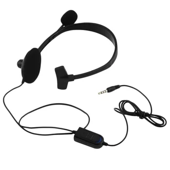 3,5 mm Kabel Professionelle Enkelt-sidet Spil On-Ear Hovedtelefoner 1pc Mono Øretelefoner Med Mikrofon Til Smartphone, PC, PS4