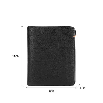 AETOO Læder ultra-tynd lille tegnebog, mænds korte soft læder tegnebog, afslappet hoved læder kørekort taske