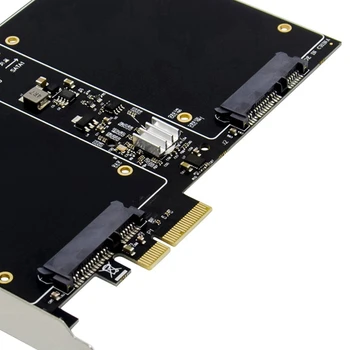 PCI-E X2 SATA3.0 RAID Controller-Kort, der er Kompatible med 2,5-Tommers Fuld Størrelse SSD/HDD 88SE9230