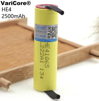 3 pc.. Nye Varicore HE4 18650 Li-ion batteri: 3,7 V 2500 mAh batteri elektroniske særlige 20A 30A decharge + svejsning