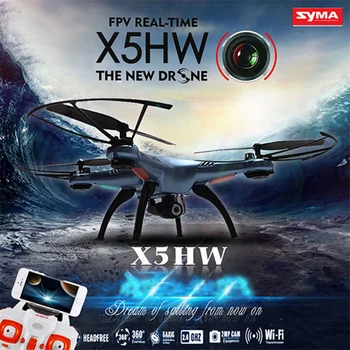 SYMA X5HW Wifi FPV Drone Med 2,0 MP HD-Kamera 360 Eversion CF-Tilstand Hover Funktion RC Quadcopter