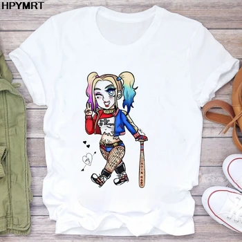 Kvinder Harajuku Jokeren Shirt Grafiske Tees Kvinder Casual Tshirt Mode Toppe Cool Kvindelige T-Shirt 2020 Nye Harley Quinn T-Shirt