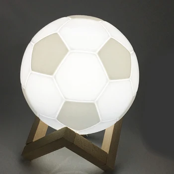 3Colors Ændre Touch Lys 3d-Print Fodbold Lampe Belysning Soveværelser Lampe Genopladelige Led Nat Lys for Kids