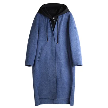 Den nye 2020-dobbelt-sidet uld frakke i kvindelige møtrik lang hætte fabrik, engros pels farve matcher sæson