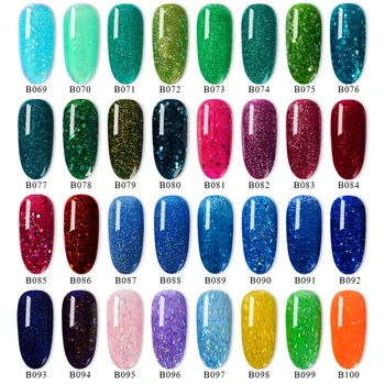 RBAN SØM 7ML Holografiske Søm UV Gel Polish Gel Lak Shimmer Soak Off UV-LED 164 Farver Langvarig Nail Art Manicure Værktøjer
