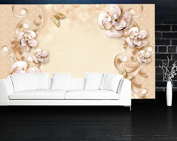 Europæiske luksus rig juvel blomst 3d tapet Papel de parede,stue, soveværelse sofa-TV væggen køkken tapeter home decor