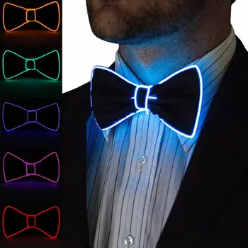 1Pc Mode Mænd Lysende Bow Tie LED Wire Slips Blinkende Lys Op Bowtie For Club Party Bryllup