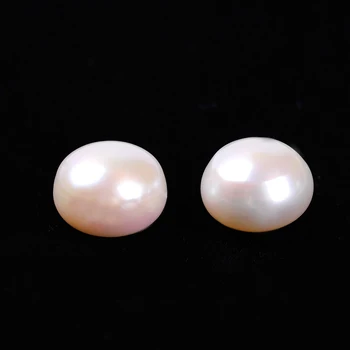 1pair/meget Høj kvalitet 10-10.5 mm rund rondelle naturlige ferskvands perle-perler med et hul til smykkefremstilling DIY til øreringe