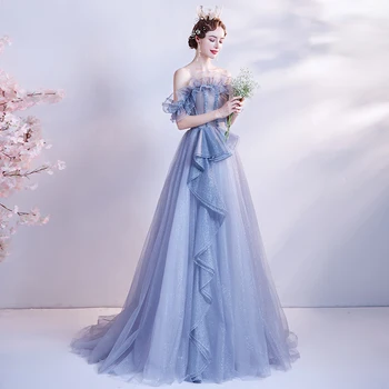 Sparkle Prom Dress Skinnende Prom Kjole Til Fest, Bryllup 2020 Nye Stilarter, Prom Kjole Lang