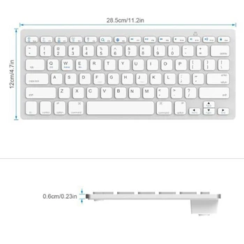 Ultra-Slanke Trådløse Tastatur, Bluetooth 3.0 Tastatur til Apple iPad-Serien IOS-System