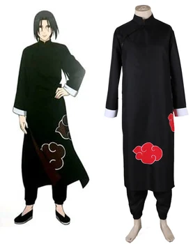 S-3XL Anime Naruto Cosplay Sasuke og Itachi Akatsuki Halloween Cos Kvinde Mand Tegnefilm Cosplay Kostume top+bukser