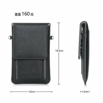 Boucho Vintage Universal Skulder Taske Pung luksus 6.3 tommer halsrem Skulder taske til iPhone Samsung for Huawei Walle Pakke