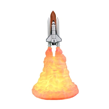 3D Print Raket Form Lampe Space Shuttle-Lampe USB-Genopladelige Nat Lys for Raket-Elskere _WK