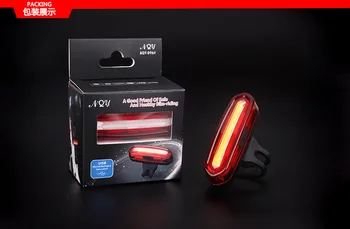 Cykel baglygte USB-opladning LED-eksplosion advarsel lys rød