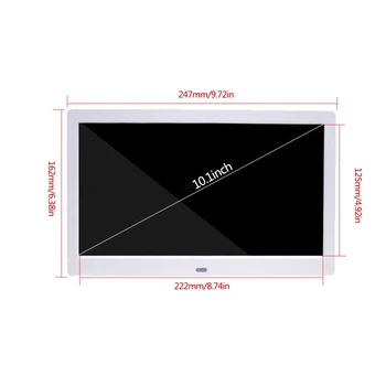 10tommer High Definition 1024x600 LCD Digital fotoramme Elektroniske Album Billede