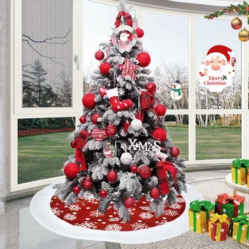 101cm juletræ Nederdel, Hvide Sne nytår Dekoration Xmas Tree Dekoration Nederdel Ornament Festlige Forsyninger