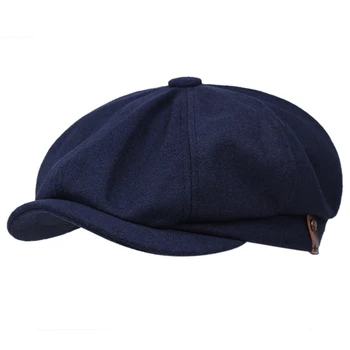 Ren bomuld, uld beret klassiske retro hat avisdrenge style mænd og kvinder caps udendørs sport solcreme, hat ivy stil