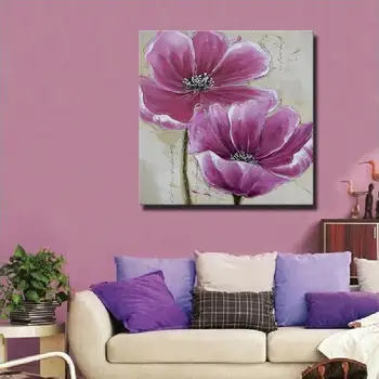 Blomst olie maleri til at hænge på væggen stue dekorative olie maleri kunst på lærred akryl smuk blomst