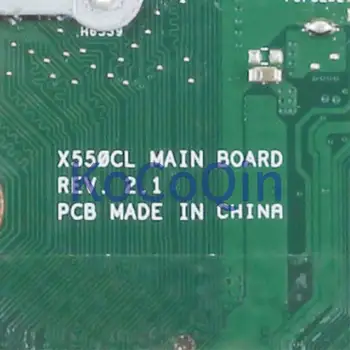 KoCoQin Laptop bundkort Til ASUS X550CL X550C X552C R510C X550CC I3-3217U Bundkort REV.2.1 SR0N9 N14M-GL-S-A2 SLJ8E