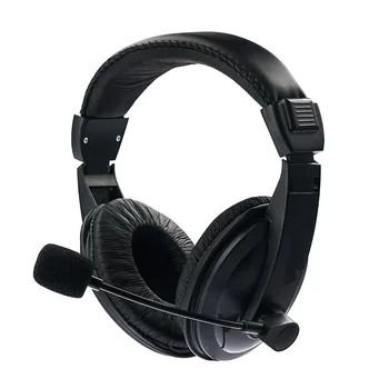 Wired Gaming Headset-3,5 mm HIFI støjreducerende Mikrofon, Hovedtelefoner Volumen Kontrol Hoved-monteret Øretelefon Til Business Møde