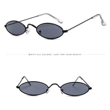 Fashion Herre Dame Retro Små Ovale Solbriller Stel af Metal Nuancer Eyewear briller 2018 runde polariseret retro vintage sommer