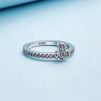 925 Sterling Sølv Pan Ring I Sølv Fortryllede Sommerfugl Med Krystal Pan Ring For Kvinder Wedding Party Mode Smykker