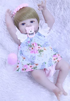 Fuld Silikone Genfødt Pige Baby Doll Legetøj bebe Naturtro Nyfødte Prinsesse Babyer Dukke Fødselsdag Gave Bade Legetøj