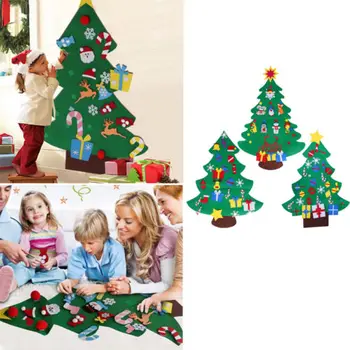 Børn juletræ og dekorationer Julegaver DIY-dør, væg hængende dekoration