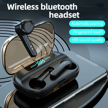 2020 Trådløse Bluetooth5.0 HD Hovedtelefoner Stereo Hovedtelefon Sports Headset Med Dobbelt Mikrofon Og LED-Display 1500mah Batteri Sag