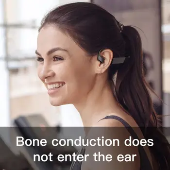 Bærbart Trådløst Bluetooth-Headset Bone Conduction Hovedtelefoner med Indbygget Batteri til Sport Home Office Online Møde