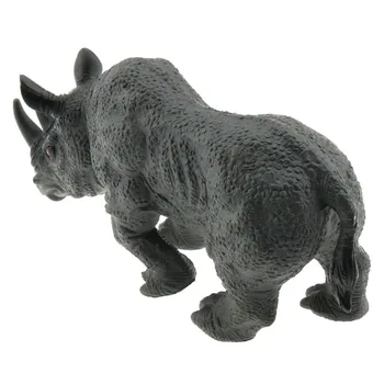 Gresorth Kunstige Vilde Dyr Falske Næsehorn Model Blød Plast Tal Legetøj