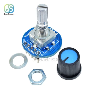 Rotary Encoder Modul Controller Skifte til Arduino Mursten Sensor Udvikling Runde Lyd Roterende Potentiometer Knap Cap