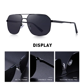 GLÆDELIG Mænd Klassiske Solbriller HD Polariserede solbriller Til Herre Kørsel Mandlige Brillerne UV400 Beskyttelse S8306