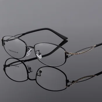 Kvinders Metal Full Frame Lyserøde Briller Fastsættelse Enhed Recept Briller Nærsynethed Briller