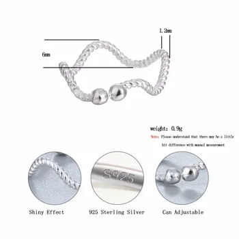 Chandler 2018 Sølv Forgyldt Snoet Ring Geometriske Uregelmæssigheder Med Justerbar Double Ball Slank Curly Wire Ringe Til Kvinder Gave