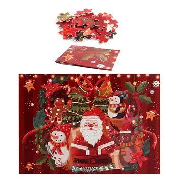 1000Pcs Jul Puslespil Håndlavet Santa Claus Puzzle Glædelig Jul Dekorationer til Hjemmet 2020 Nye År 2021 Xmas Gaver
