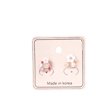 5x5cm Plast Særlige Beige Papir Øreringe Vise Kort 200pcs/masse Mode Smykker Korea Udsøgte Smykker Gave Pakning