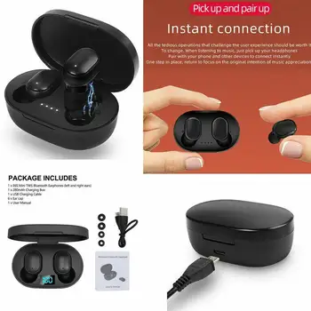 Lutiore TWS Bluetooth-5.0 Hovedtelefoner Trådløse Øretelefoner Støj AirDots Headset til Håndfri Hovedtelefoner Annullere G8T6