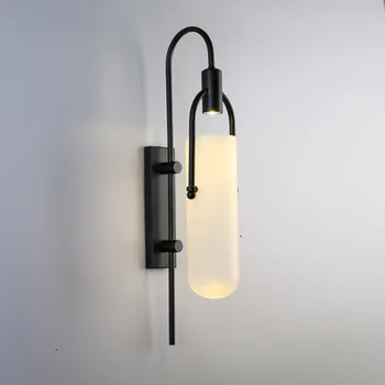 Nordiske Kreative Soveværelse Væglampe Art Enkelt Glas Spisestue Hotel Design Studio Lys Hængende Lamper Gratis Fragt