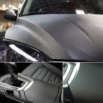127X10CM 3D-bil tilbehør Carbon Fiber Sticker til Audi 2001 2002 2003 2004 A4 B6 B7 2000