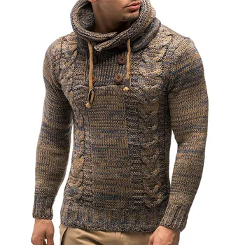 Nye Mænd Hoodie 2020 Vinter Mænd Varm Hætte Strikket Mode Pullovere Sweatshirt Mandlige Casual Mærke Tøj