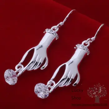AE590Silver forgyldt øreringe , sølv mode smykker , hånd indlagt sten /buhakloa edyamvfa